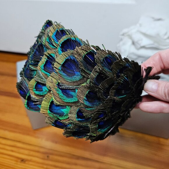 NEW Jennifer Ouellette Real Peacock Feather Headband Barney\'s New York Y2K main image 5